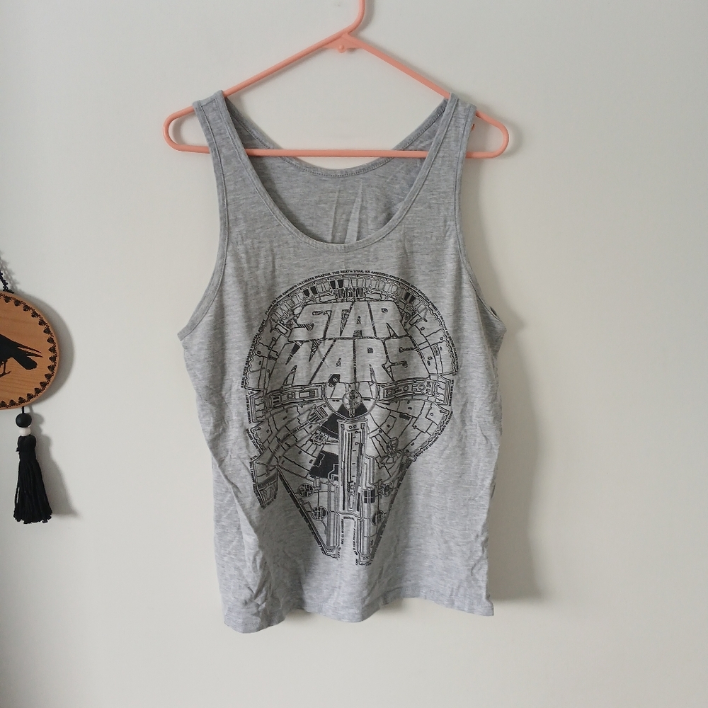 Star Wars Gray Graphic Tank Top